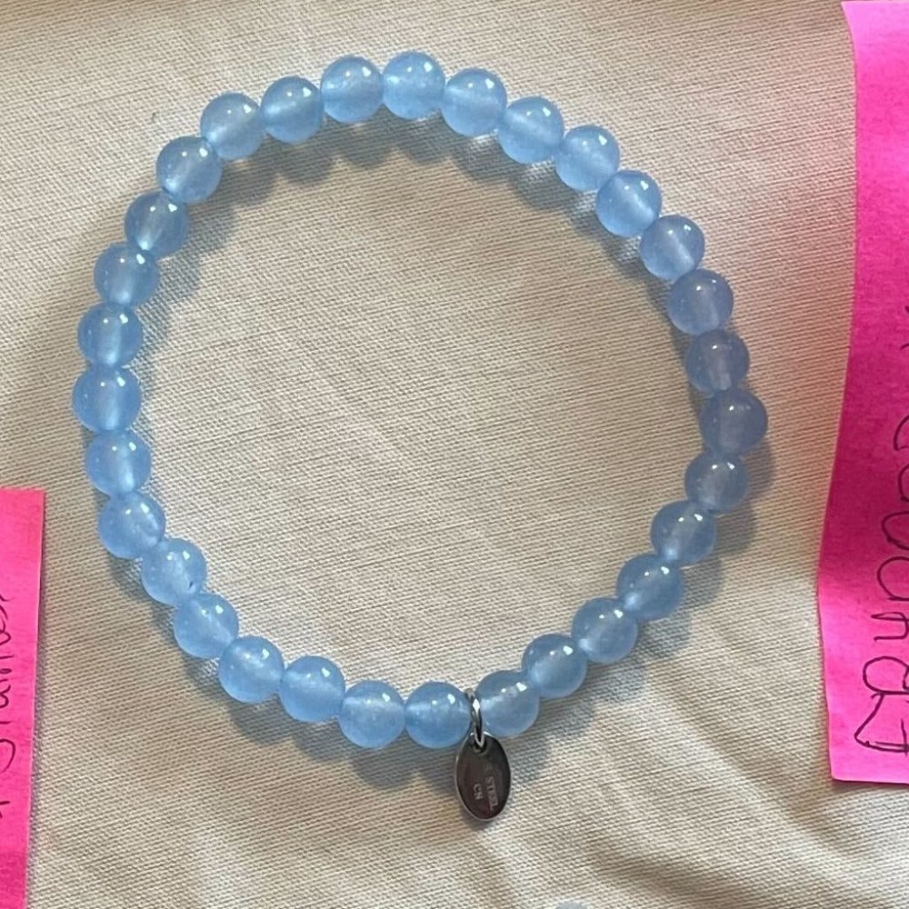 Tocara Karla-FB40003 Light Blue Jade Stainless Steel Bracelet | 7.5” | C$14 NWOT